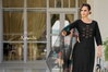 Karachi By Lily And Lali Schiffli Work Heavy Kurti With Bottom Dupatta